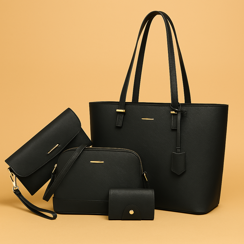 Ocean-3-Piece Leather Handbag & Shoulder Bag Set