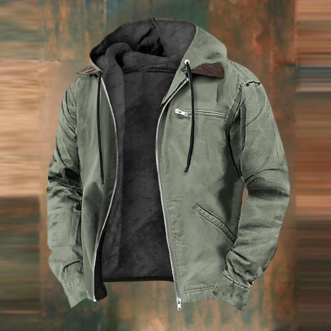 NATE | Zipper Hooded Jacket