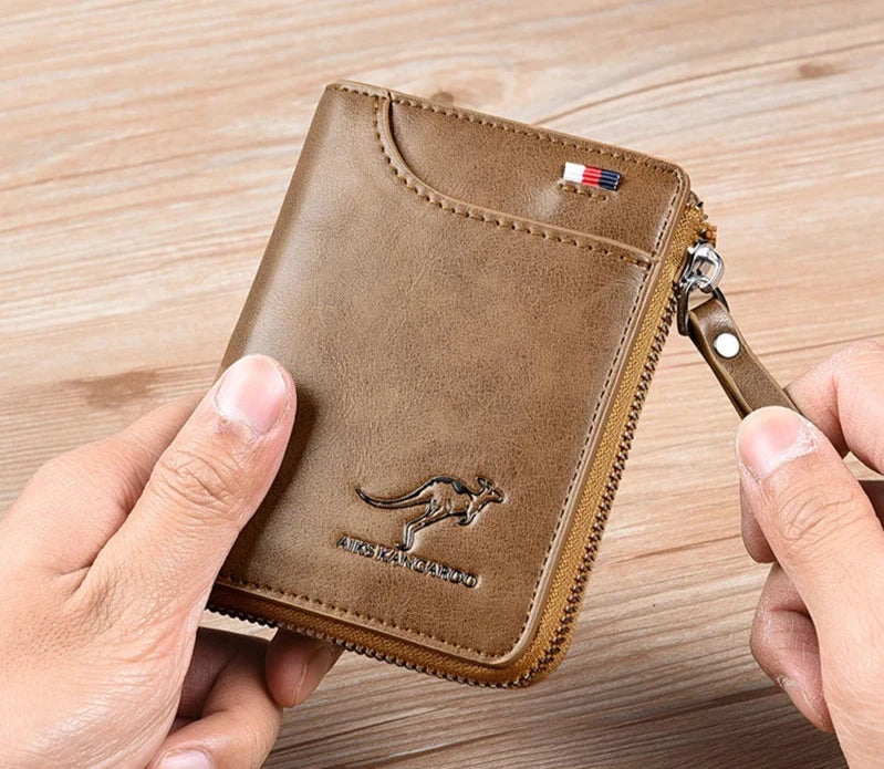 Angus | Zipper Wallet with RFID Protection