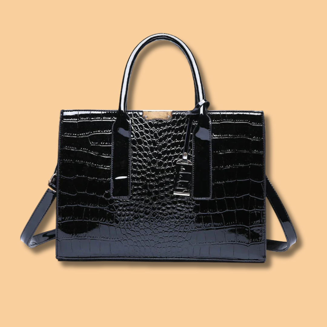 Amelia-Print Leather Handbag