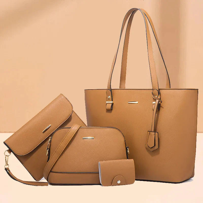 Ocean-3-Piece Leather Handbag & Shoulder Bag Set