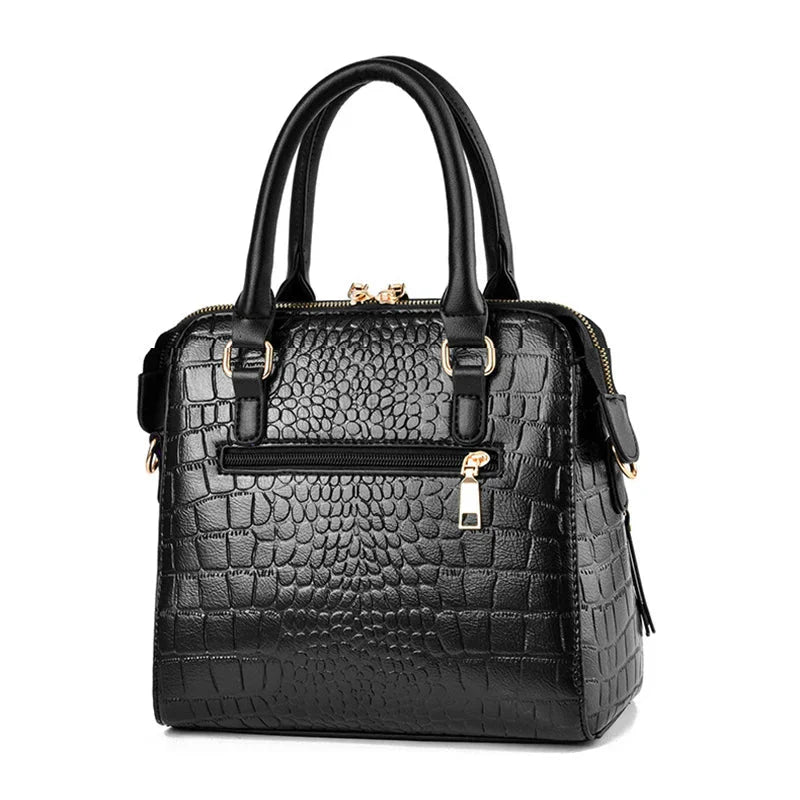 Maya-Embossed Leather Bag