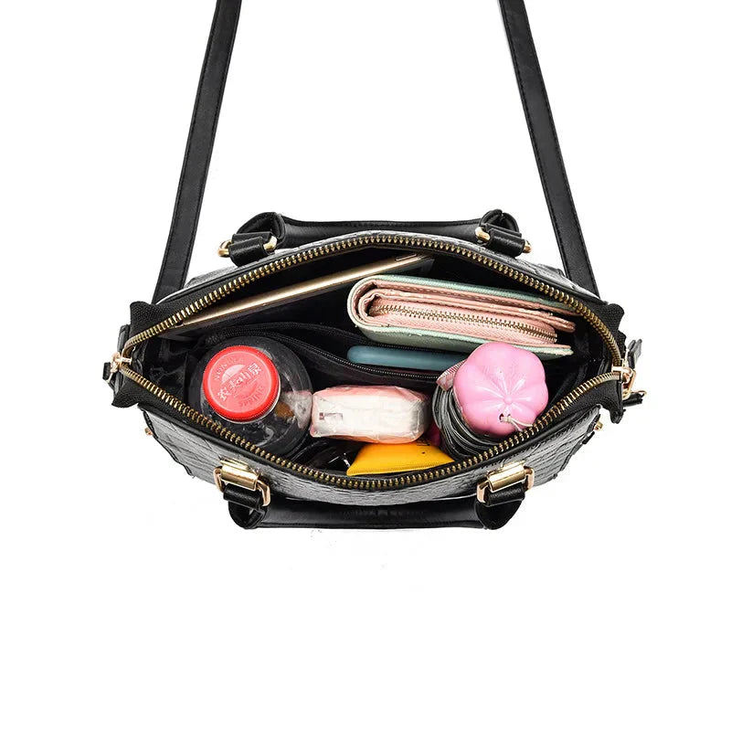 Maya-Embossed Leather Bag