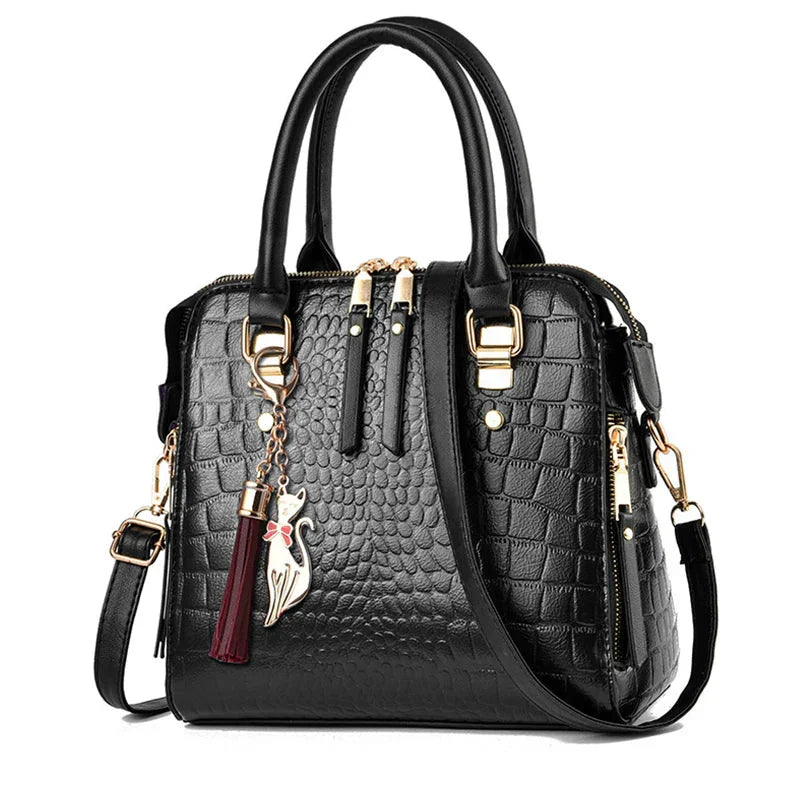Maya-Embossed Leather Bag
