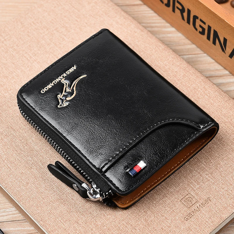 Angus | Zipper Wallet with RFID Protection