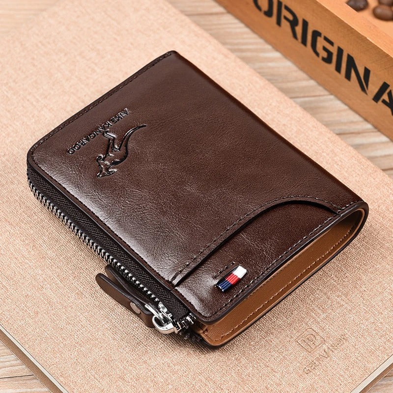 Angus | Zipper Wallet with RFID Protection