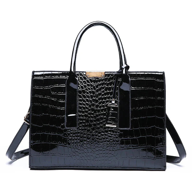 Amelia-Print Leather Handbag