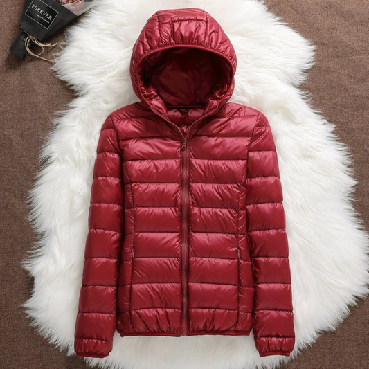 Olivia Mid-Season Jacket | Dark Red