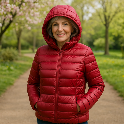 Olivia Mid-Season Jacket | Dark Red