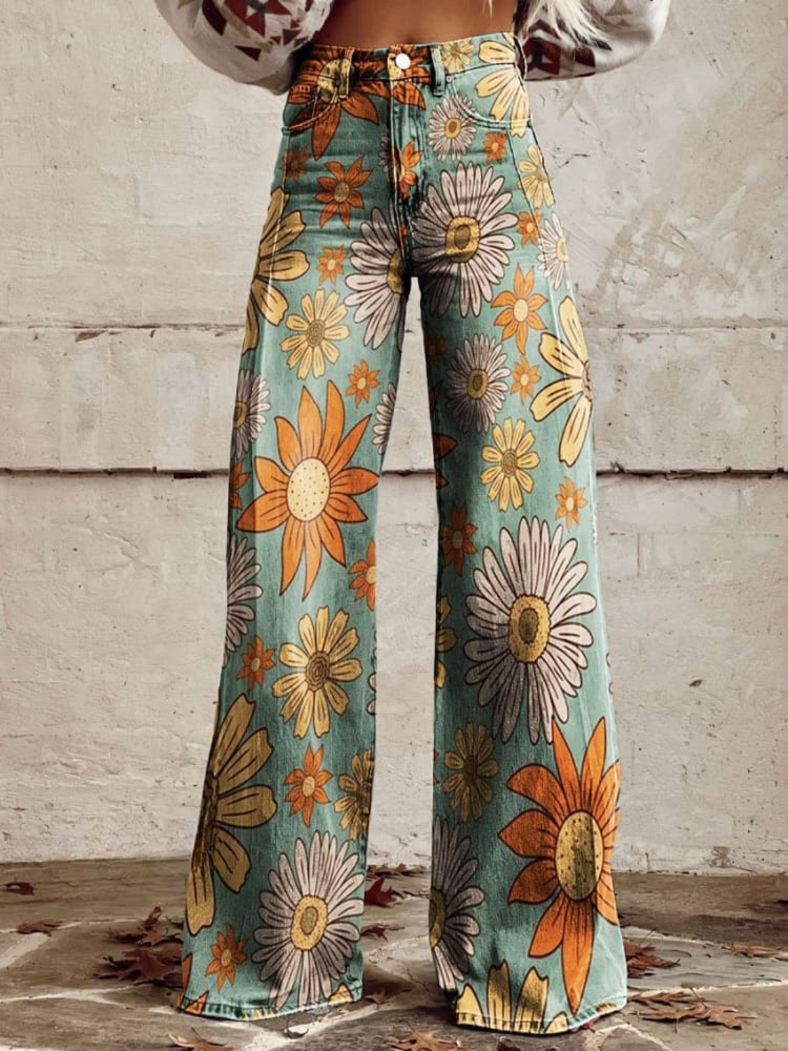 DAISY™ | VINTAGE FLORAL BAGGY PANTS