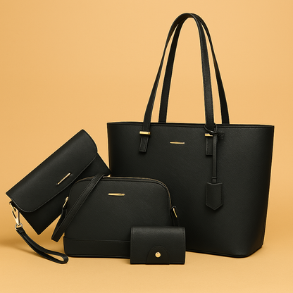 Ocean-3-Piece Leather Handbag & Shoulder Bag Set