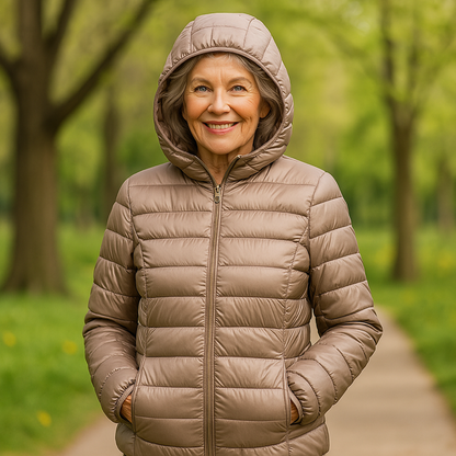 Olivia Mid-Season Jacket | Champagne