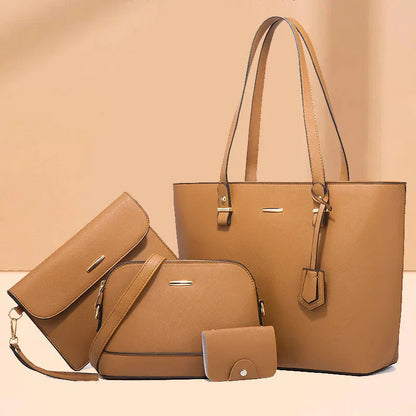 Ocean-3-Piece Leather Handbag & Shoulder Bag Set