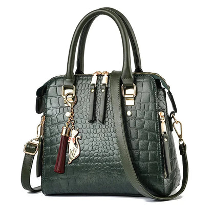 Maya-Embossed Leather Bag