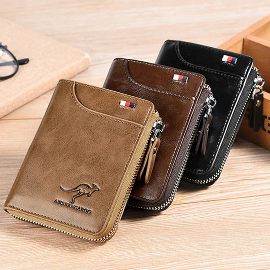 Angus | Zipper Wallet with RFID Protection