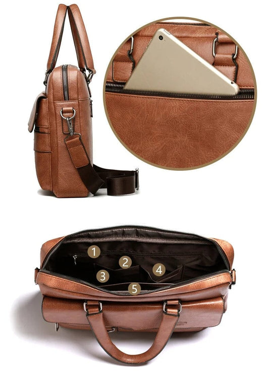 Sonny |  Leather Work Briefcase