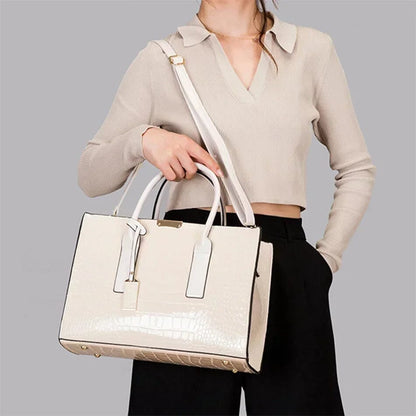 Amelia-Print Leather Handbag
