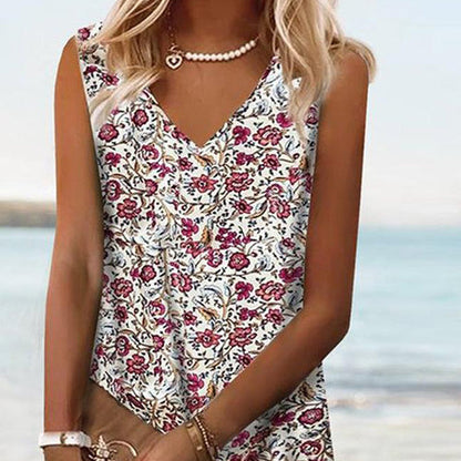 MARGARET™ | Red Roses Sleeveless Shift Mini Dress